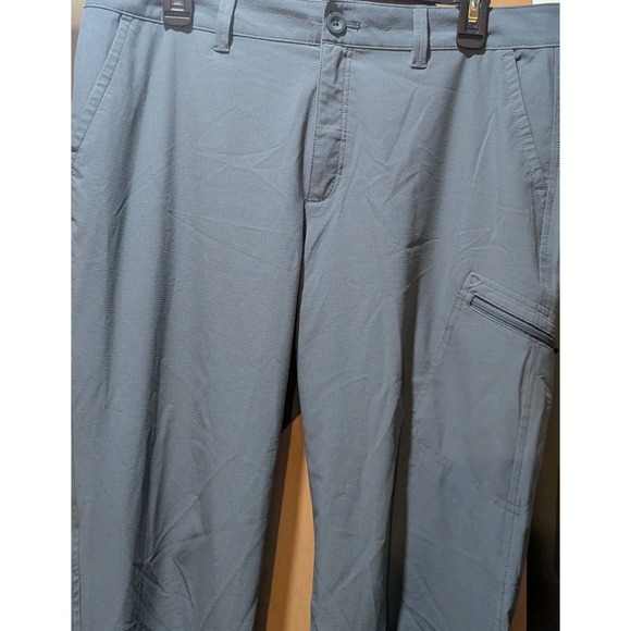 Eddie Bauer Stretch Ripstop Crop Pants Womens 10 Gray Zip Pocket Hiking Outdoors - Picture 4 of 10